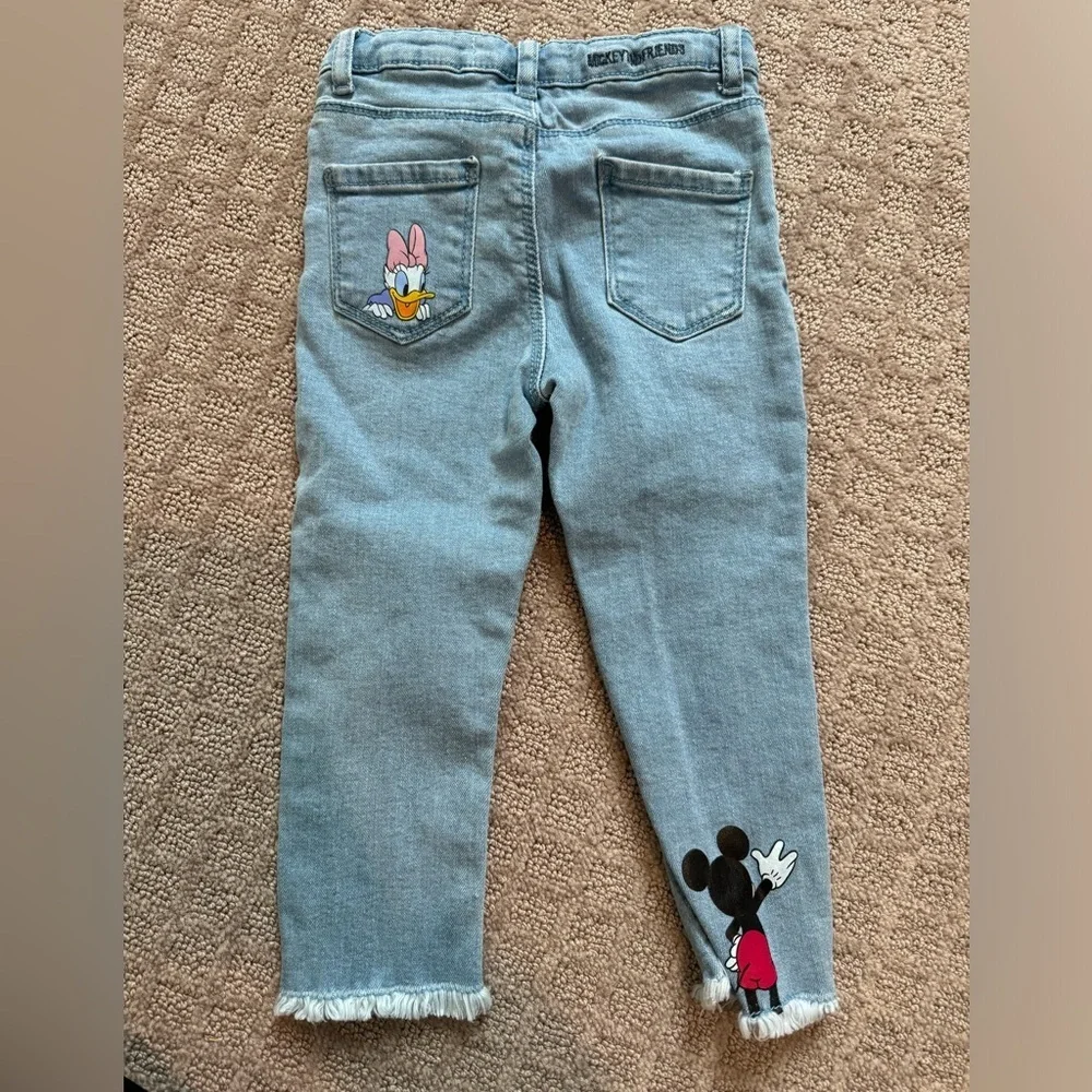 Zara X Mickey & Friends toddler girl jeans 2-3 years Disney
